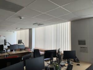 Installation of 75 vertical blinds 2 Office vertical